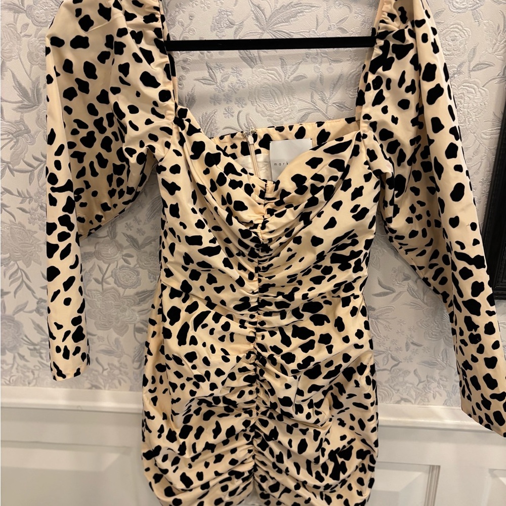 Markarian Black and Cream Animal Print Dress